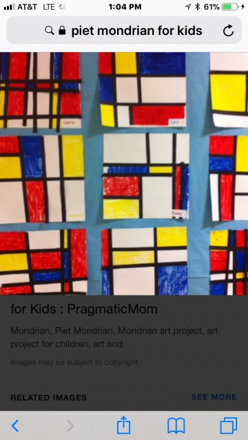 Piet Mondrian Style – Bright Beginnings Preschool